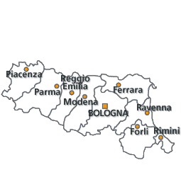 Mappa dell'Emilia Romagna