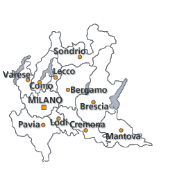 Mappa della Lombardia