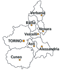 Mappa del Piemonte