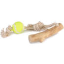 Camon Gioco con corda annodata con legno di caffè e palla da tennis