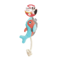 Camon Pesce in peluche con corda e squeaker