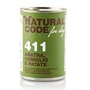 Natural Code for dogs 411 (anatra, coniglio e patate)